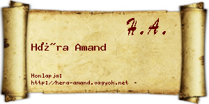 Héra Amand névjegykártya